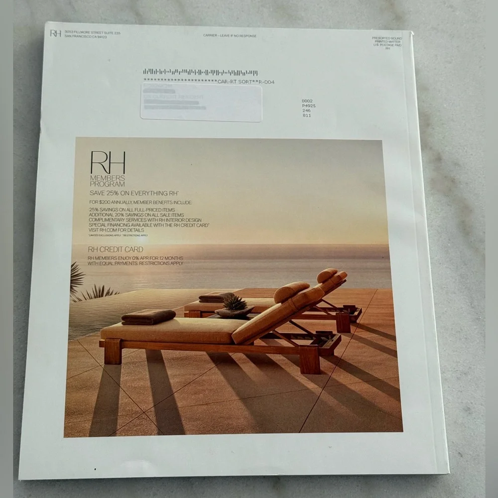RH Restoration Hardware Magazine - 2024 Outdoor Catalog